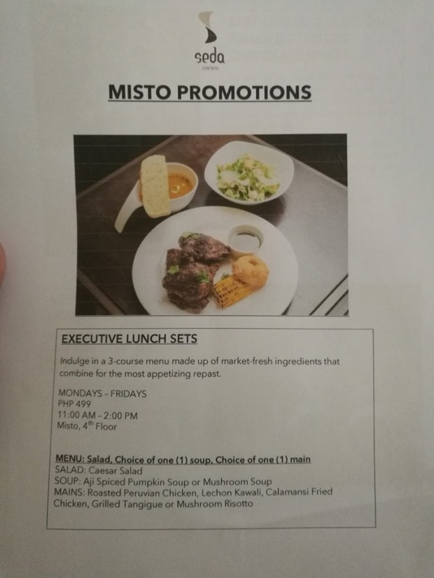 SEDA CENTRIO MISTO MENU