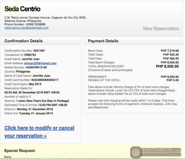 Seda Centrio online booking