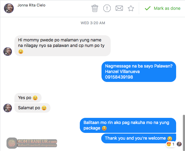 Online giveaway winner